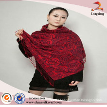 Jacquard Woven Viscose polyester Blended Cheap Scarf